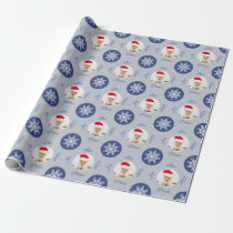 cute mod snowflakes photo wrapping paper