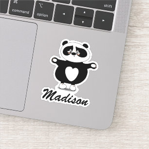 Cute Moderm Black and White Panda Sticker