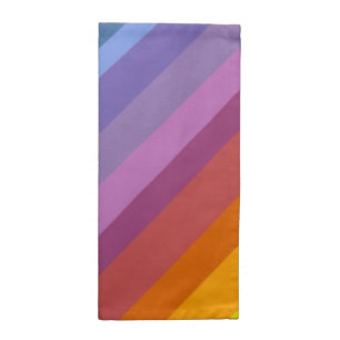 Cute Modern Abstract Vibrant Rainbow Stripes Art Cloth Napkin