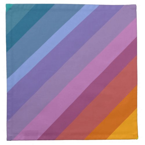 Cute Modern Abstract Vibrant Rainbow Stripes Art Cloth Napkin