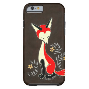 Cute Modern Artsy Fox Painting Tough iPhone 6 Case