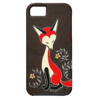 Cute Modern Artsy Fox Painting iPhone 5 Case