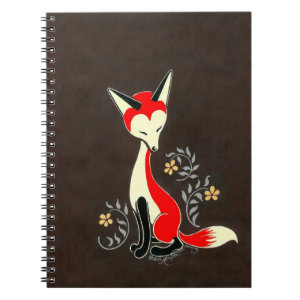 Cute Modern Artsy Fox Painting Notebook