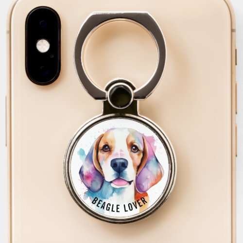 Cute Modern Beagle Lover Phone Ring Stand