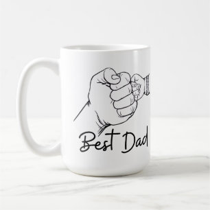 Cute Modern Best Dad  Coffee Mug