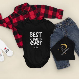 Cute Modern Best Dad Ever  Baby Bodysuit