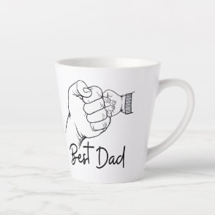 Cute Modern Best Dad  Latte Mug
