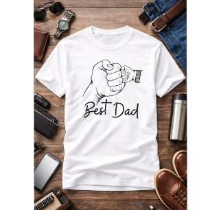 Cute Modern Best Dad T-Shirt