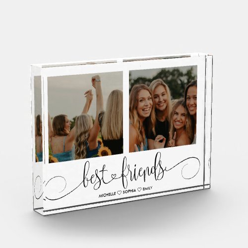 Cute Modern Best Friends Forever Photo Gift