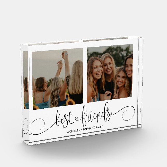 Cute Modern Best Friends Forever Photo Gift (Left)