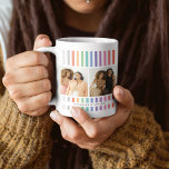Cute Modern BESTIE Photo Collage Stripe Coffee Mug<br><div class="desc">Bestie Photo Collage Mug!</div>