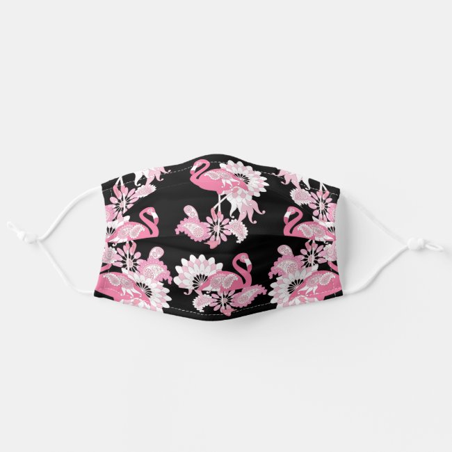 Cute Modern Black and Pink Flamingo Pattern