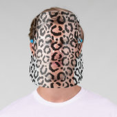Cute Modern Black White Leopard Cheetah Safety Face Shield (Insitu)