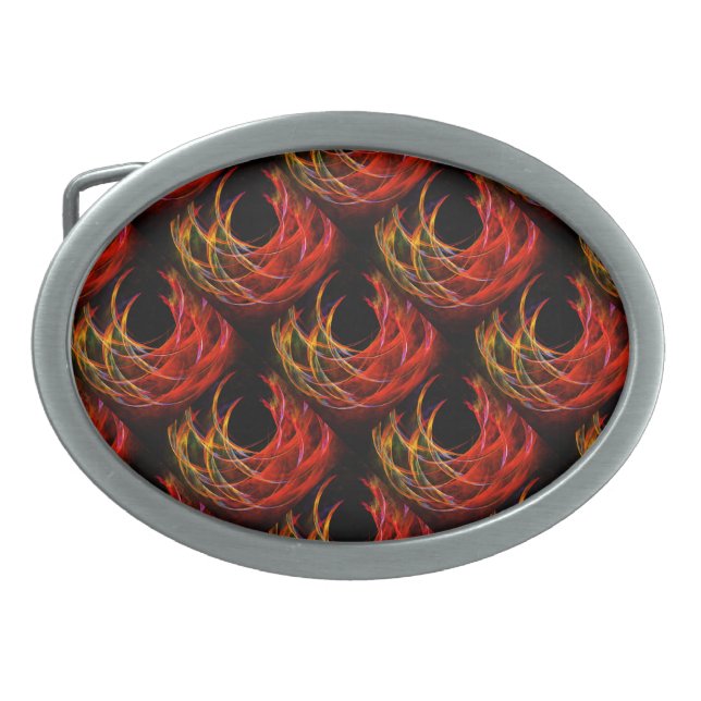 Cute Modern Boho Elegant Abstract Art Pattern #503 Belt Buckle (Front)