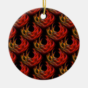 Cute Modern Boho Elegant Abstract Art Pattern #503 Ceramic Ornament