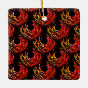 Cute Modern Boho Elegant Abstract Art Pattern #503 Ceramic Ornament