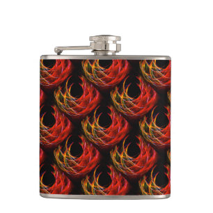 Cute Modern Boho Elegant Abstract Art Pattern #503 Flask