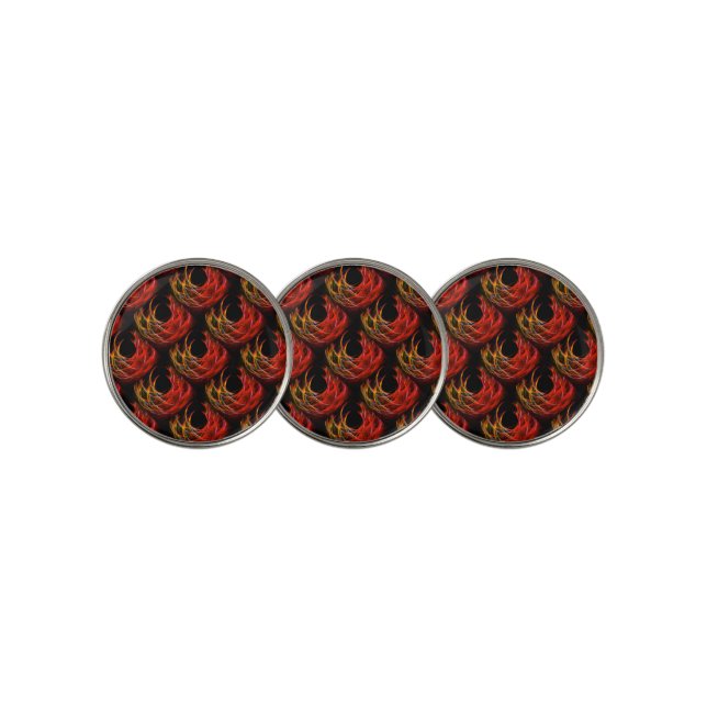 Cute Modern Boho Elegant Abstract Art Pattern #503 Golf Ball Marker (3 Up)
