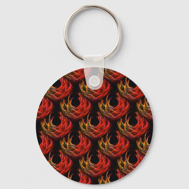 Cute Modern Boho Elegant Abstract Art Pattern #503 Keychain (Front)