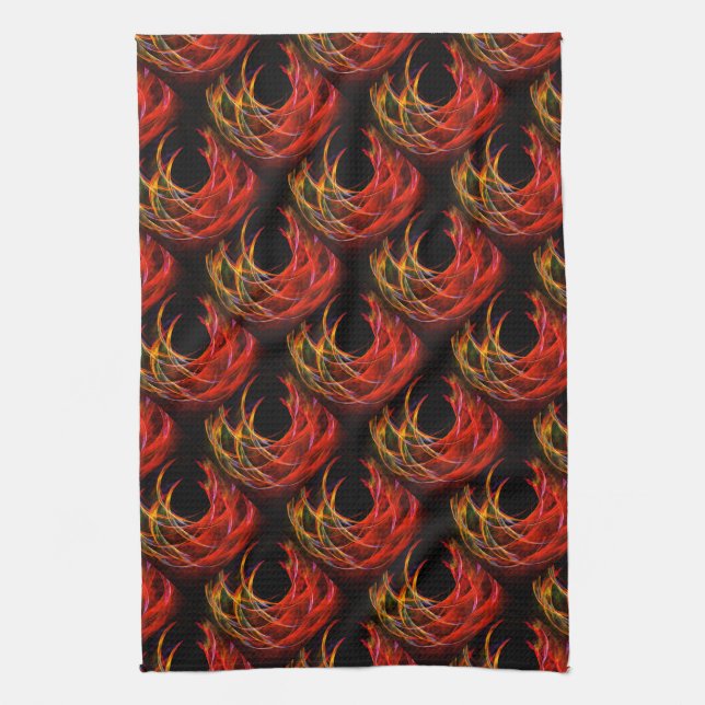 Cute Modern Boho Elegant Abstract Art Pattern #503 Kitchen Towel (Vertical)
