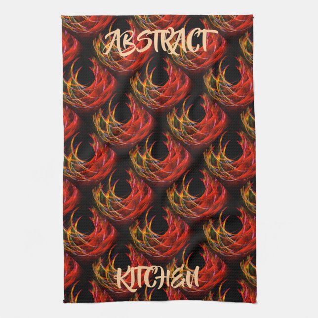 Cute Modern Boho Elegant Abstract Art Pattern #503 Kitchen Towel (Vertical)