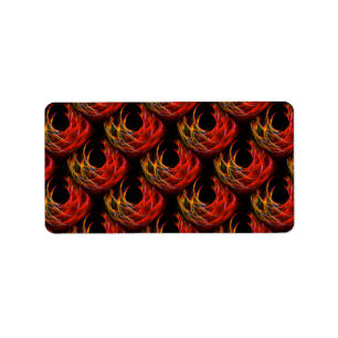 Cute Modern Boho Elegant Abstract Art Pattern #503 Label
