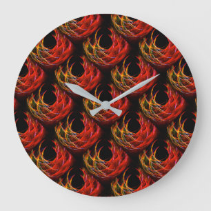 Cute Modern Boho Elegant Abstract Art Pattern #503 Large Clock