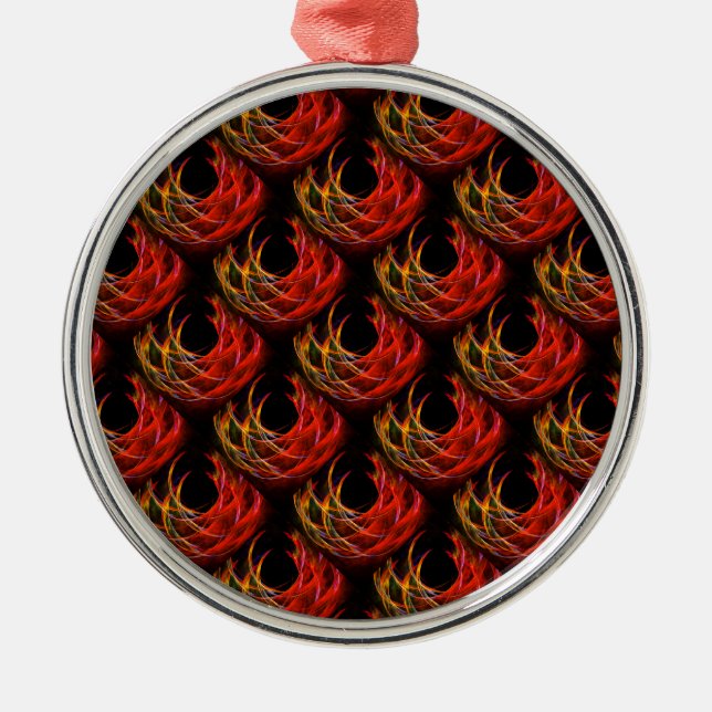 Cute Modern Boho Elegant Abstract Art Pattern #503 Metal Ornament (Front)