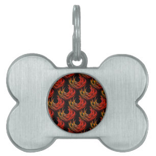 Cute Modern Boho Elegant Abstract Art Pattern #503 Pet ID Tag