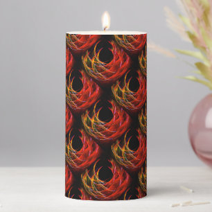 Cute Modern Boho Elegant Abstract Art Pattern #503 Pillar Candle