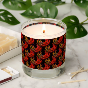 Cute Modern Boho Elegant Abstract Art Pattern #503 Scented Candle