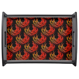 Cute Modern Boho Elegant Abstract Art Pattern #503 Serving Tray