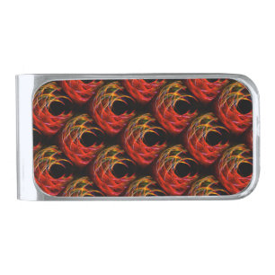 Cute Modern Boho Elegant Abstract Art Pattern #503 Silver Finish Money Clip