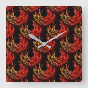 Cute Modern Boho Elegant Abstract Art Pattern #503 Square Wall Clock