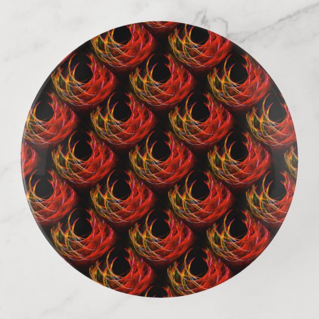 Cute Modern Boho Elegant Abstract Art Pattern #503 Trinket Tray (Front)