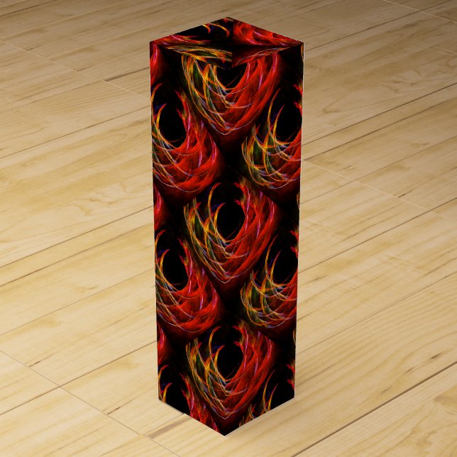 Cute Modern Boho Elegant Abstract Art Pattern #503 Wine Box (Front)