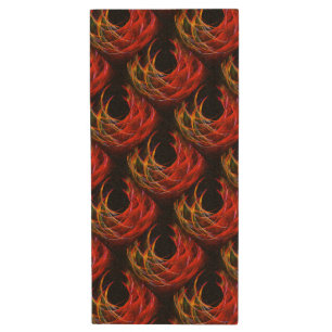 Cute Modern Boho Elegant Abstract Art Pattern #503 Wood Flash Drive