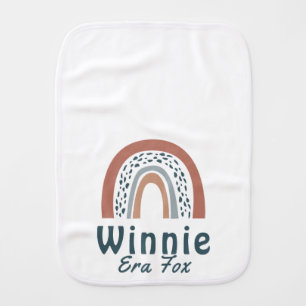 Cute Modern Boho Neutral Rainbow Baby Burp Cloth