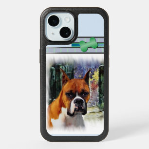 Cute Modern Boxer Dog Art iPhone 15 Case