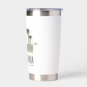 Cute Modern California Beach Design   Palm Trees & Insulated Tumbler