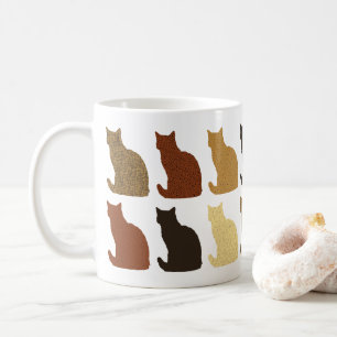 Cute modern cat pattern mug