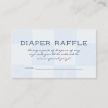 Cute Modern Checkered Baby Shower Diaper Raffle