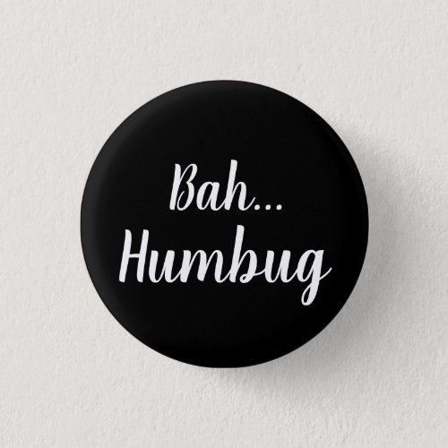 Cute Modern Christmas BahHumbug button