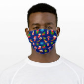 Cute Modern Christmas Holidays Festive Pattern Adult Cloth Face Mask (Worn)