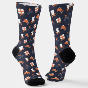 Cute Modern Christmas Seamless Pattern Socks