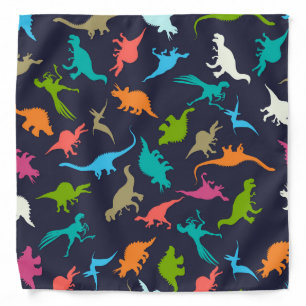 Cute Modern Colorful Fun Dinosaur Kids Pattern Bandana