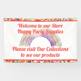 Cute Modern Colorful Pastel Rainbow Add Your Text Banner