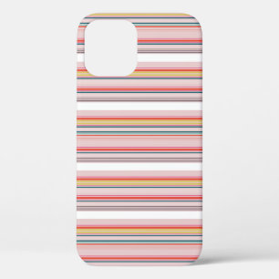 Cute modern colorful stripes iPhone 12 pro case