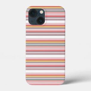 Cute modern colorful stripes iPhone 13 mini case