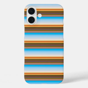 Cute modern colorful stripes iPhone 16 plus case